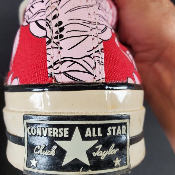 Converse Chuck 70 Vintage Floral Hi Top, Red/Cherry Blossom Chic Sneakers - Picture 4 of 15